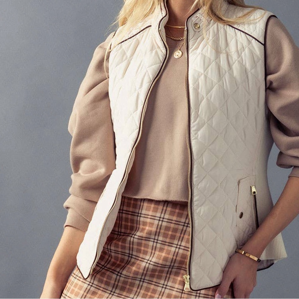 Quilted Zip Front Vest